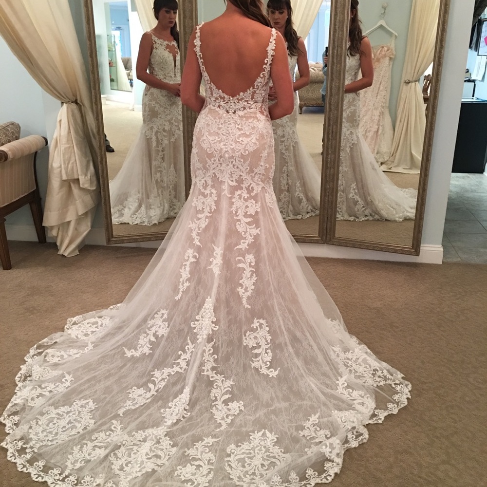 Wedding dress and veil